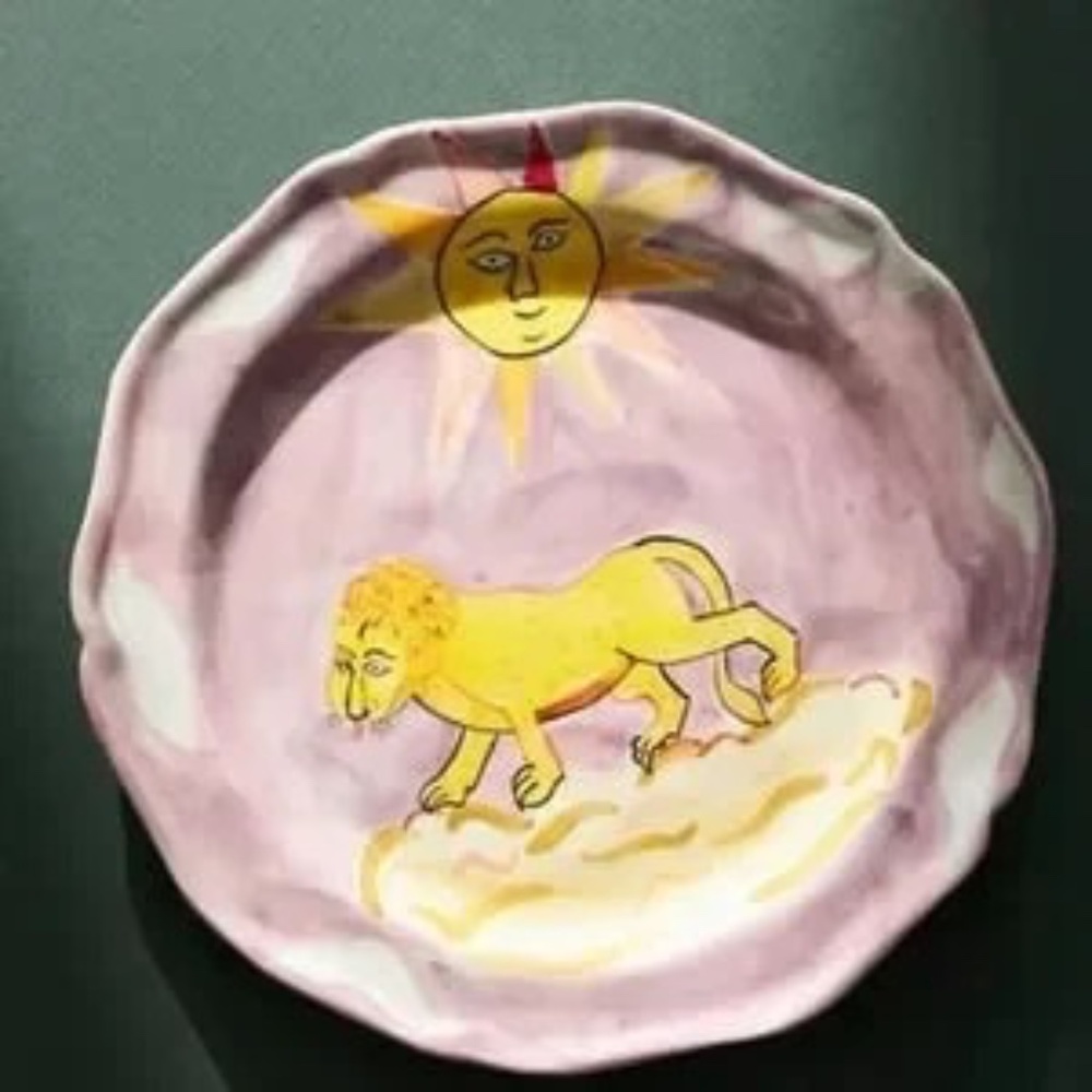 Anthropologie Claudia Rankin Celestial Dessert Plate